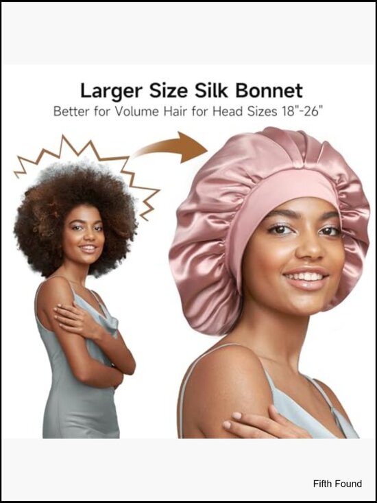 22 Momme Mulberry Silk Sleeping Bonnet Large Non-Slip Hair Wrap main image 4